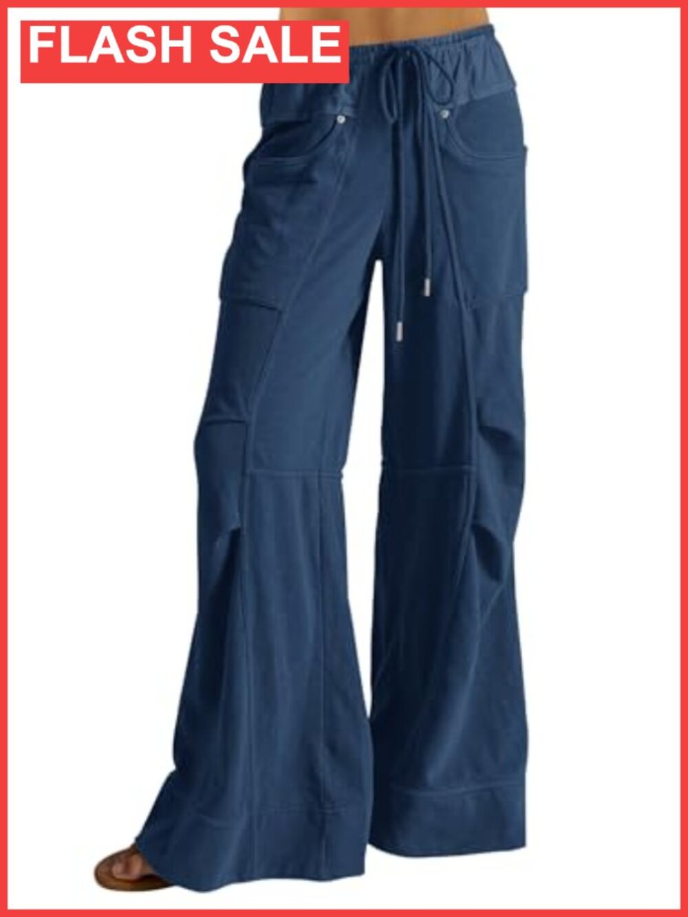 FASHIONSPARK Baggy Wide Leg Sweatpants High Waist Drawstring Flared Lounge Pants